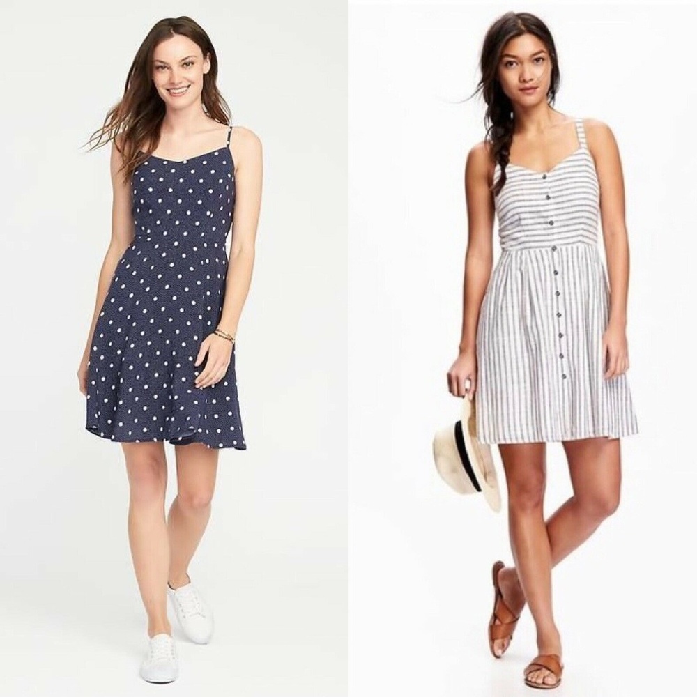Navy Polka Dot Sundress